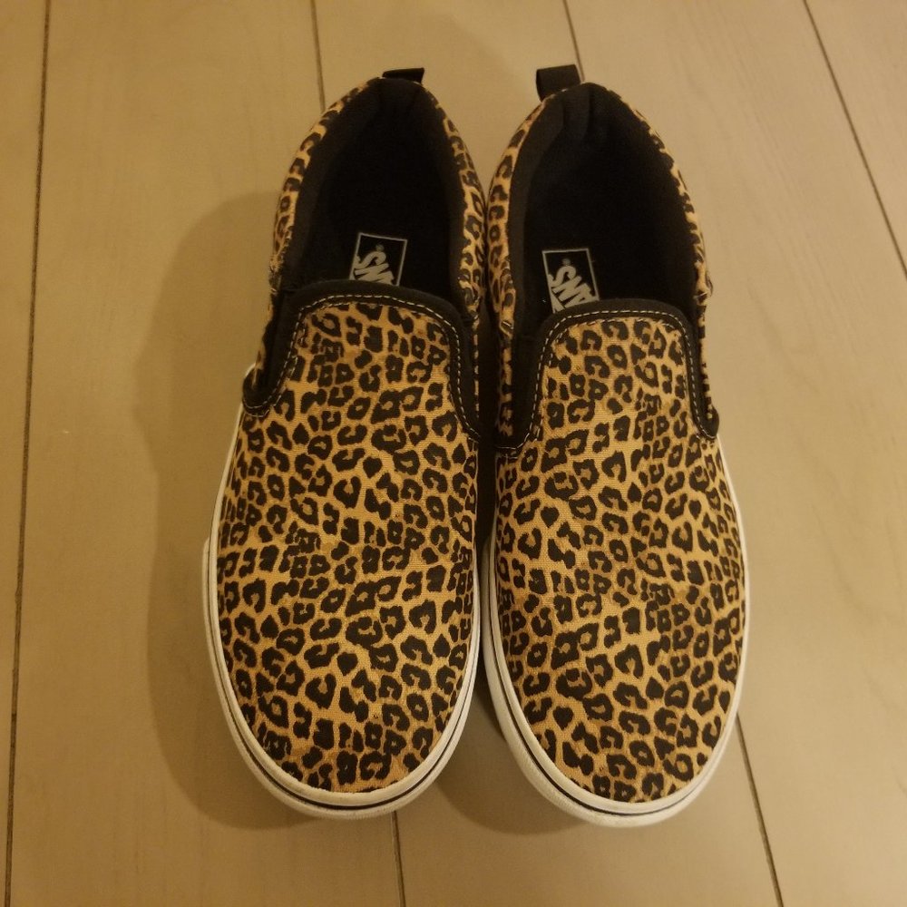 VANS Leopard Cheetah Print Slip-On Sneakers Shoes Womens - Size 6 - Picture 2 of 7